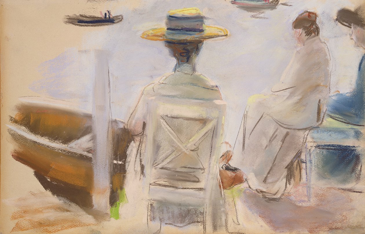 Ladies at the Embankment (pastel på papir) af Max Liebermann