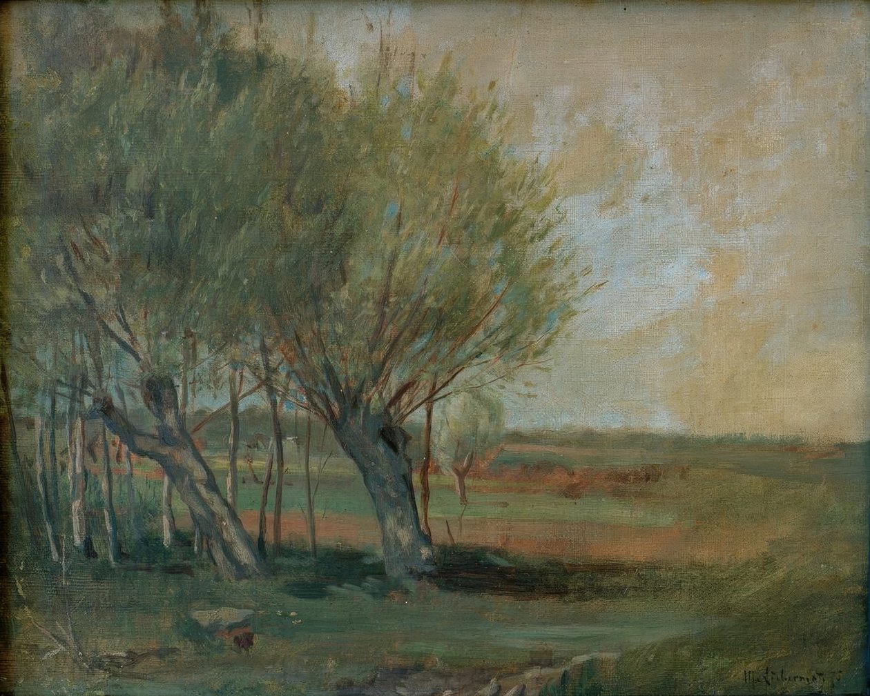 Landskab med græsgange af Max Liebermann