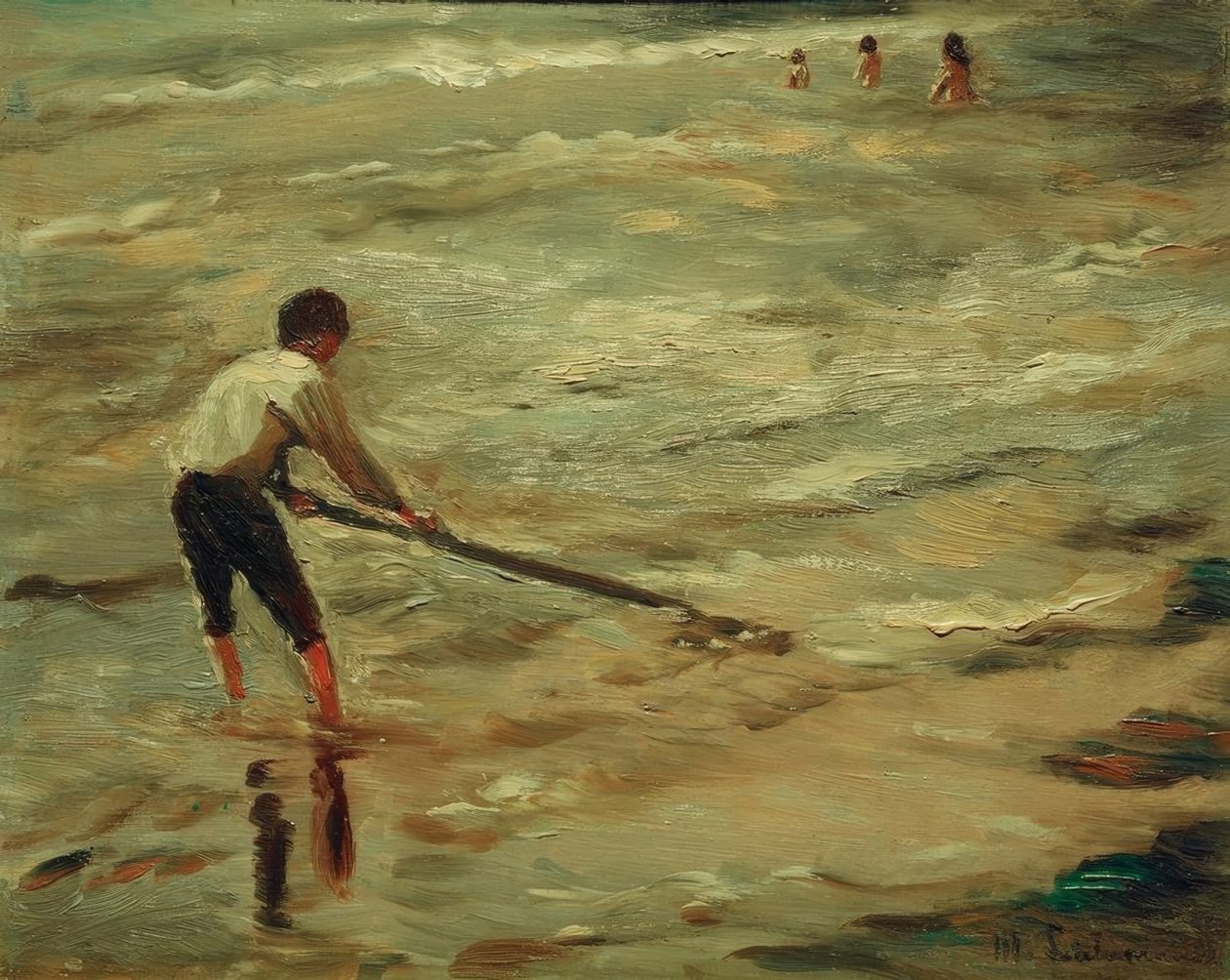 Muslingefiskere - Grå Hav, Studie af Max Liebermann