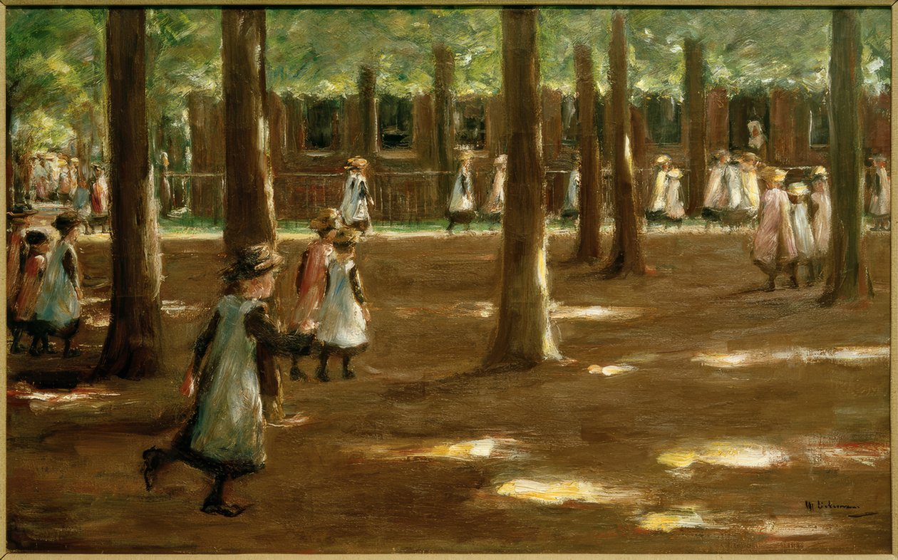 Skolevandring i Laren - undersøgelse af sammensætning af Max Liebermann