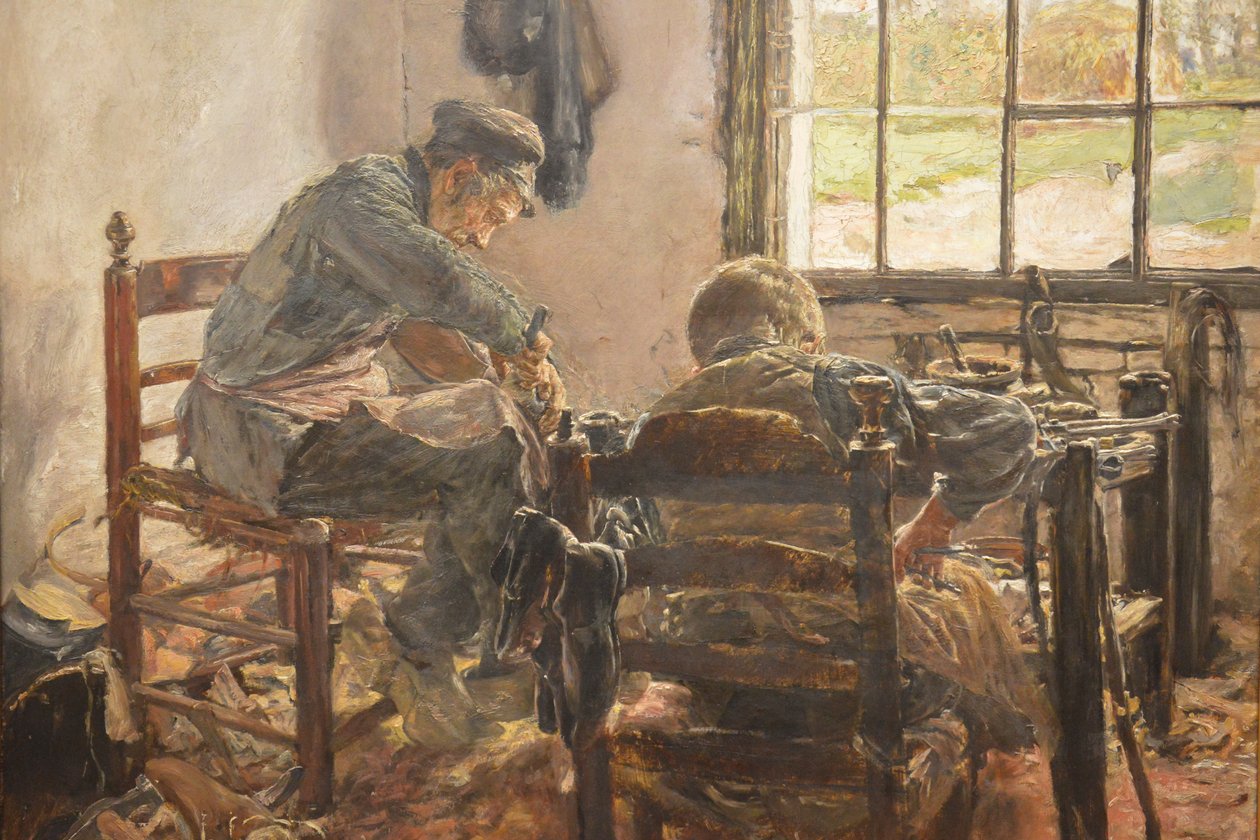 Skomagerens værksted af Max Liebermann