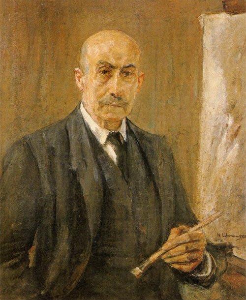 Selvportræt med en palet af Max Liebermann
