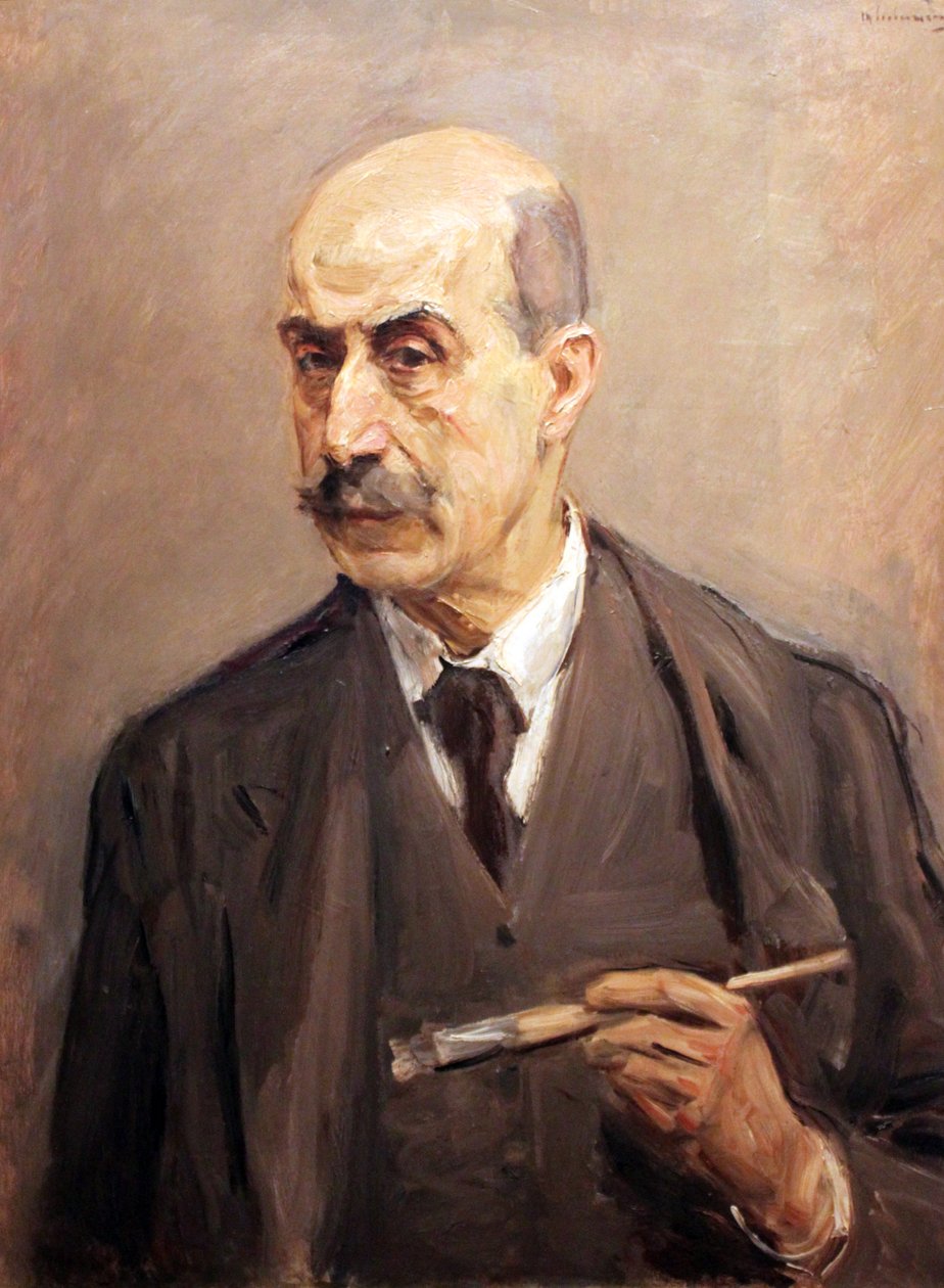 Selvportræt med pensel af Max Liebermann