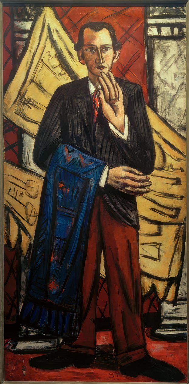 Portræt af en tæppehandler af Max Beckmann