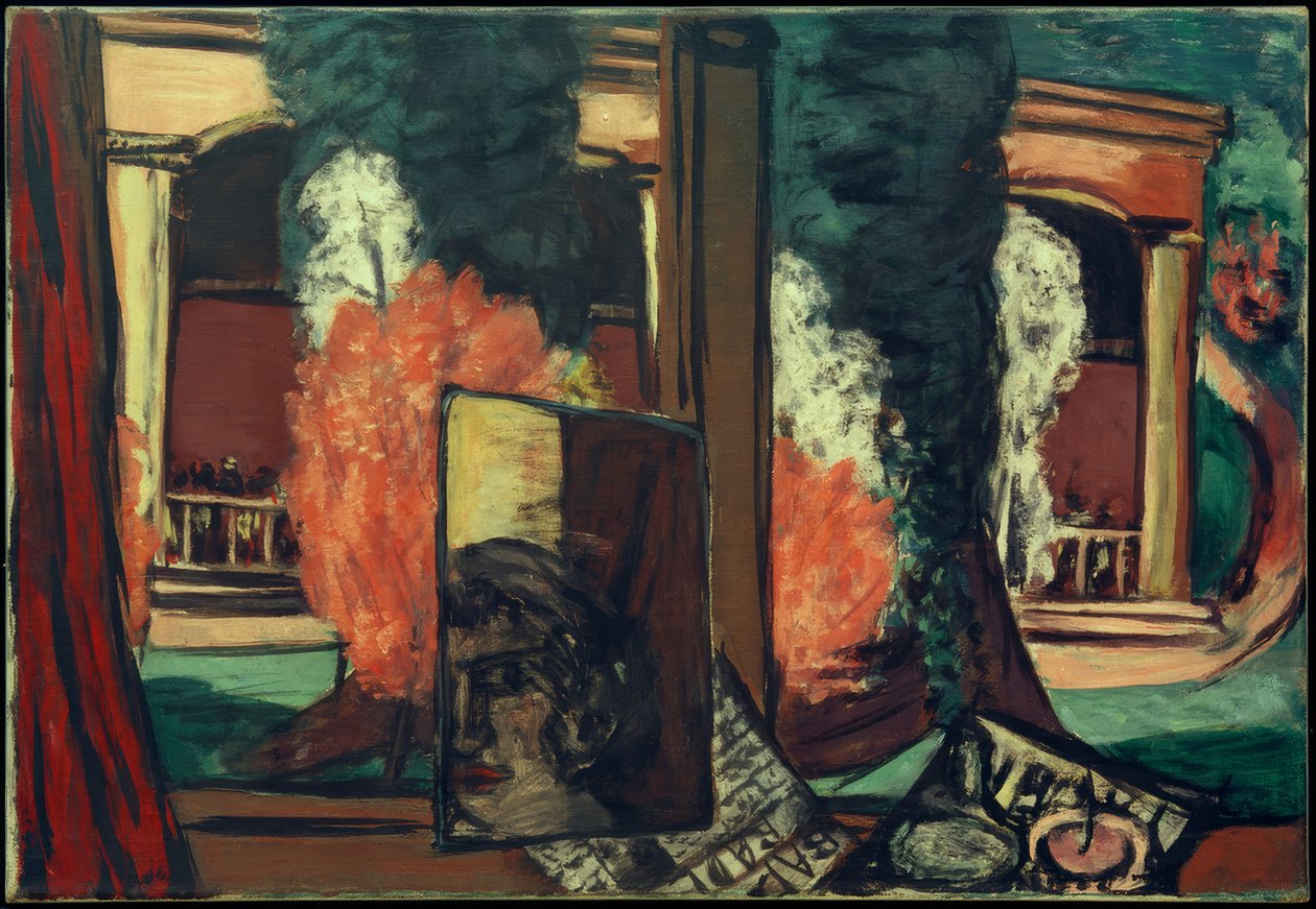 Udsigt fra vinduet i Baden-Baden af Max Beckmann