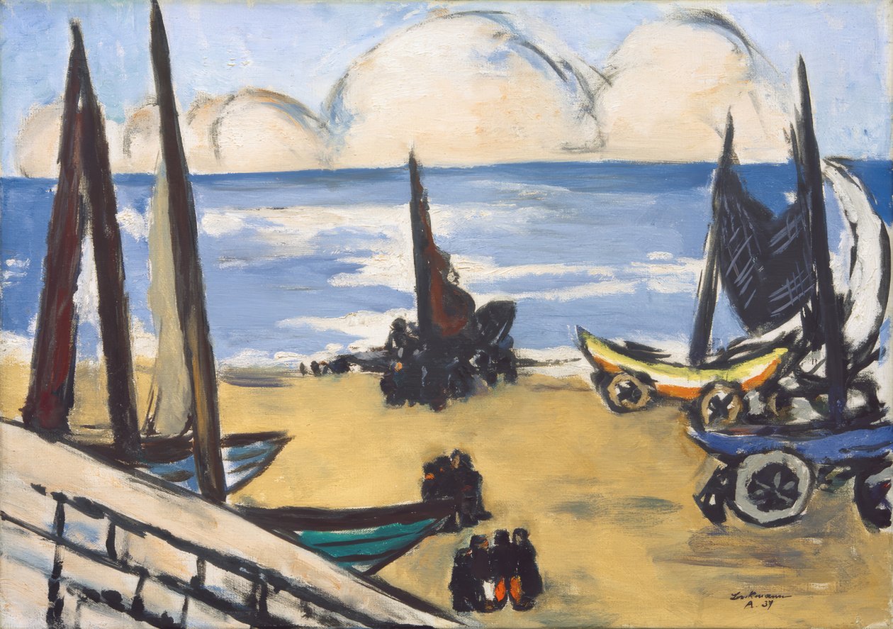 Både på stranden af Max Beckmann