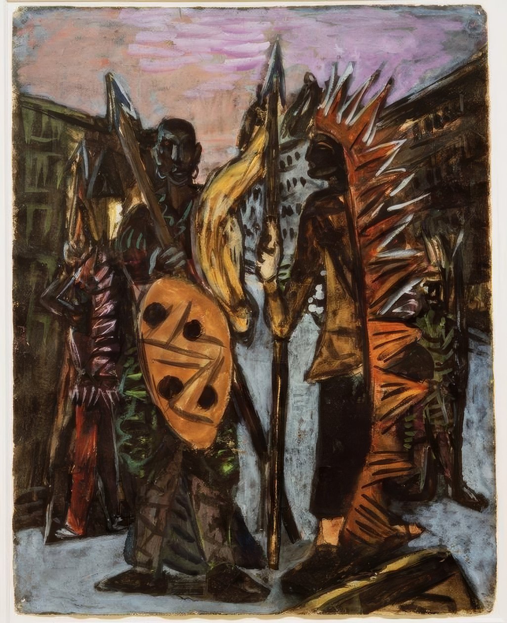 Drenge leger indisk af Max Beckmann