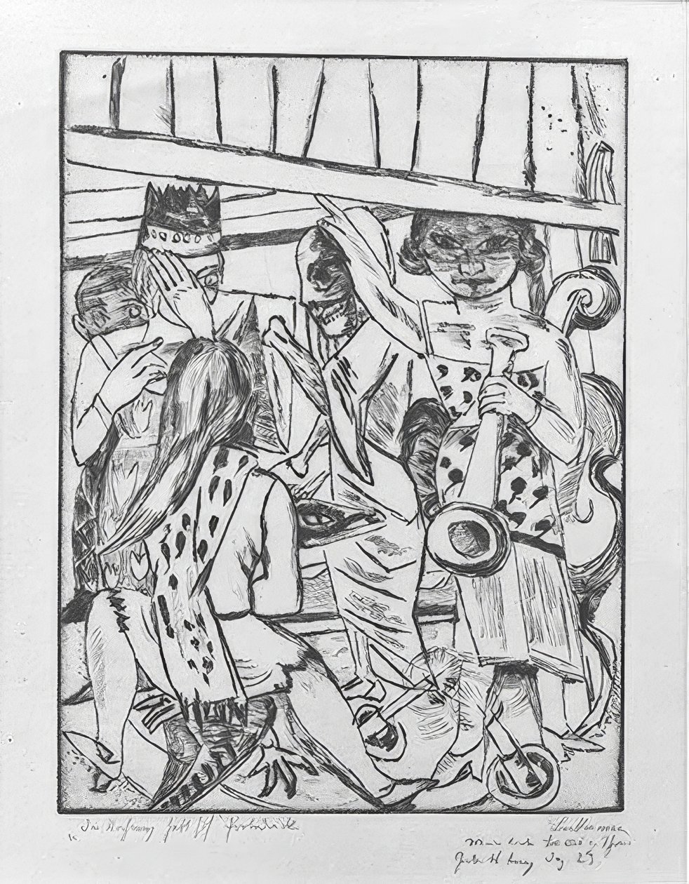 Gardinet går op af Max Beckmann