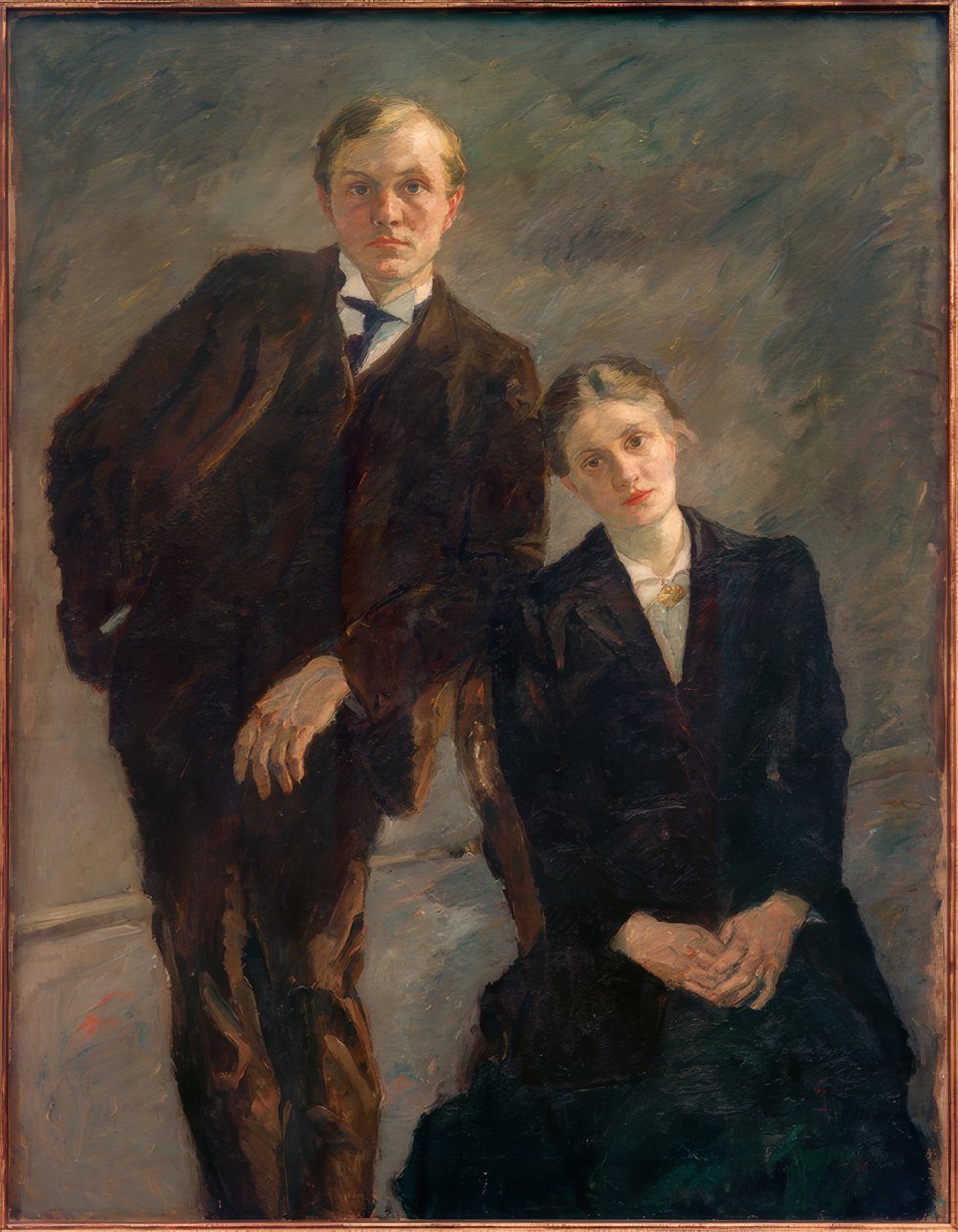 Dobbeltportræt af Max Beckmann og Minna Beckmann-Tube af Max Beckmann
