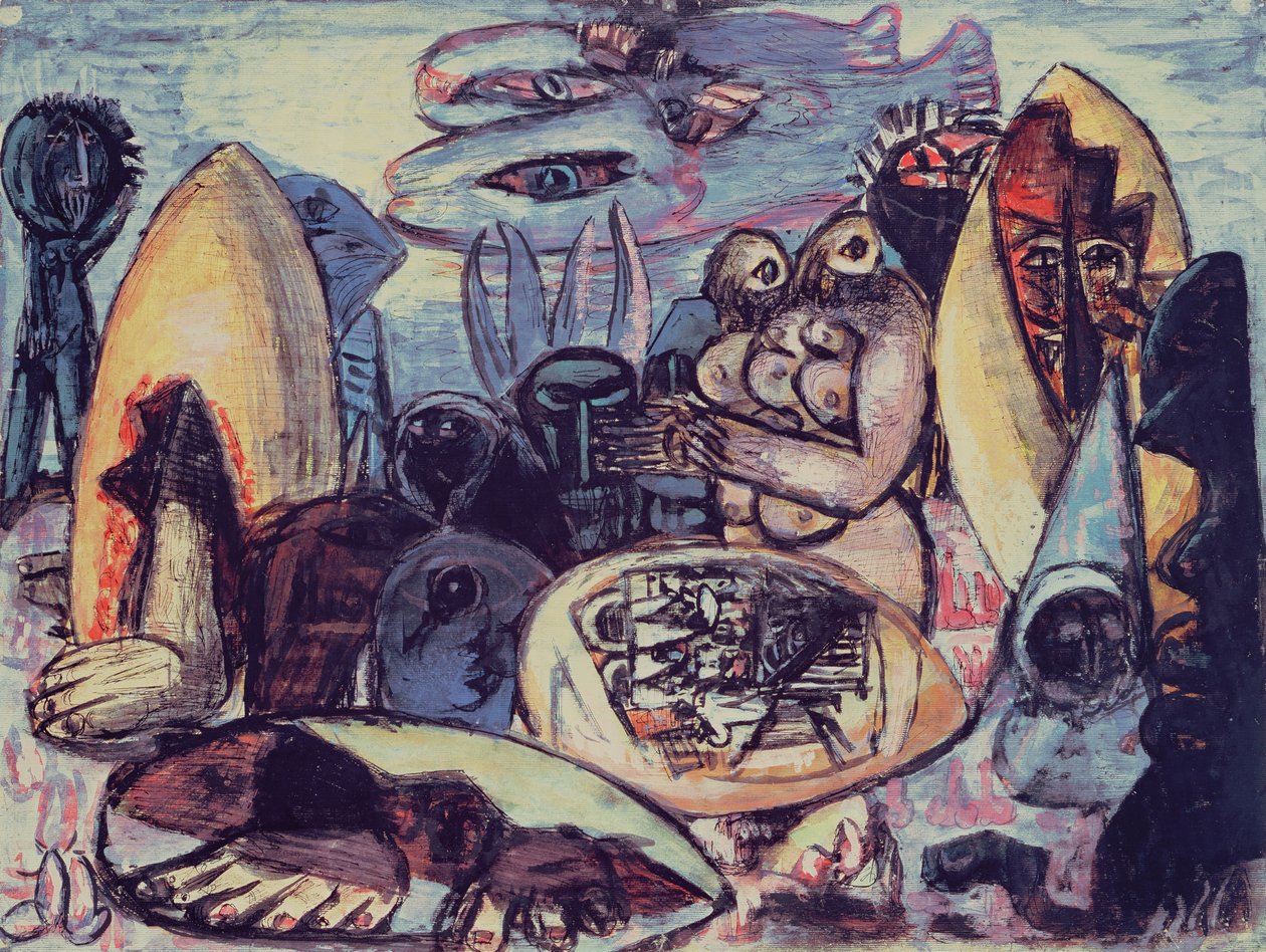 Fantastisk landskab af Max Beckmann
