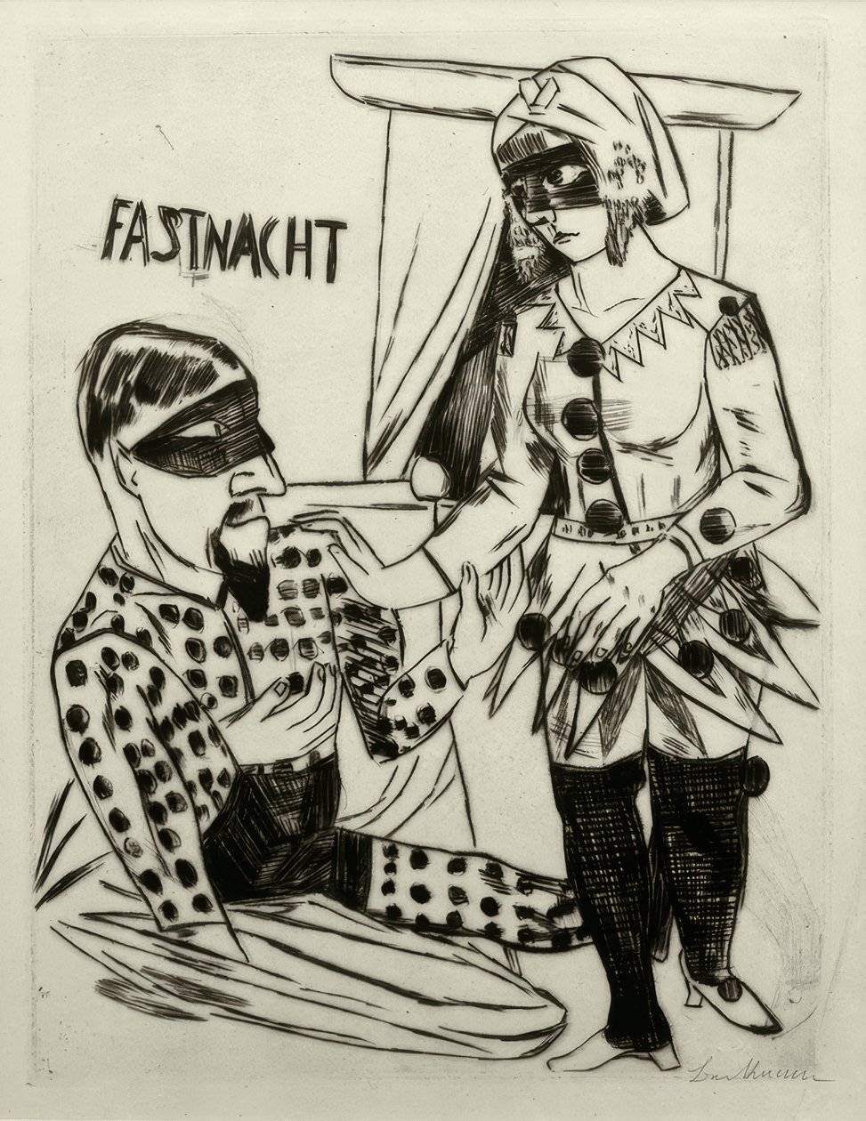 fastelavn af Max Beckmann