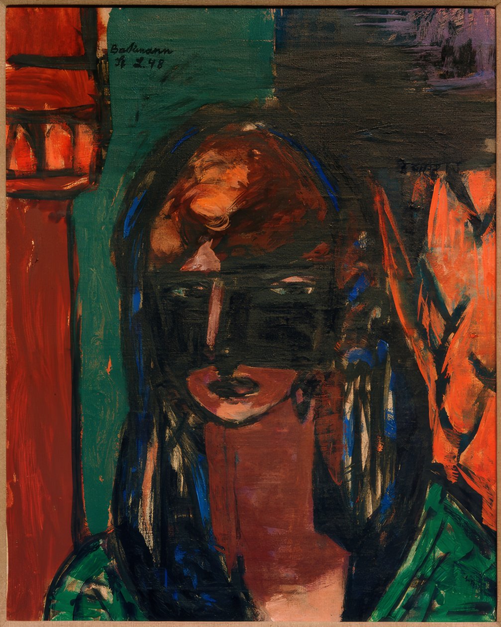 Kvinde med maske af Max Beckmann