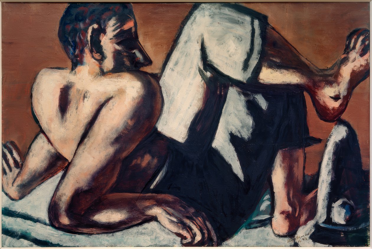 Halbakt-Klovn (kunstner) af Max Beckmann