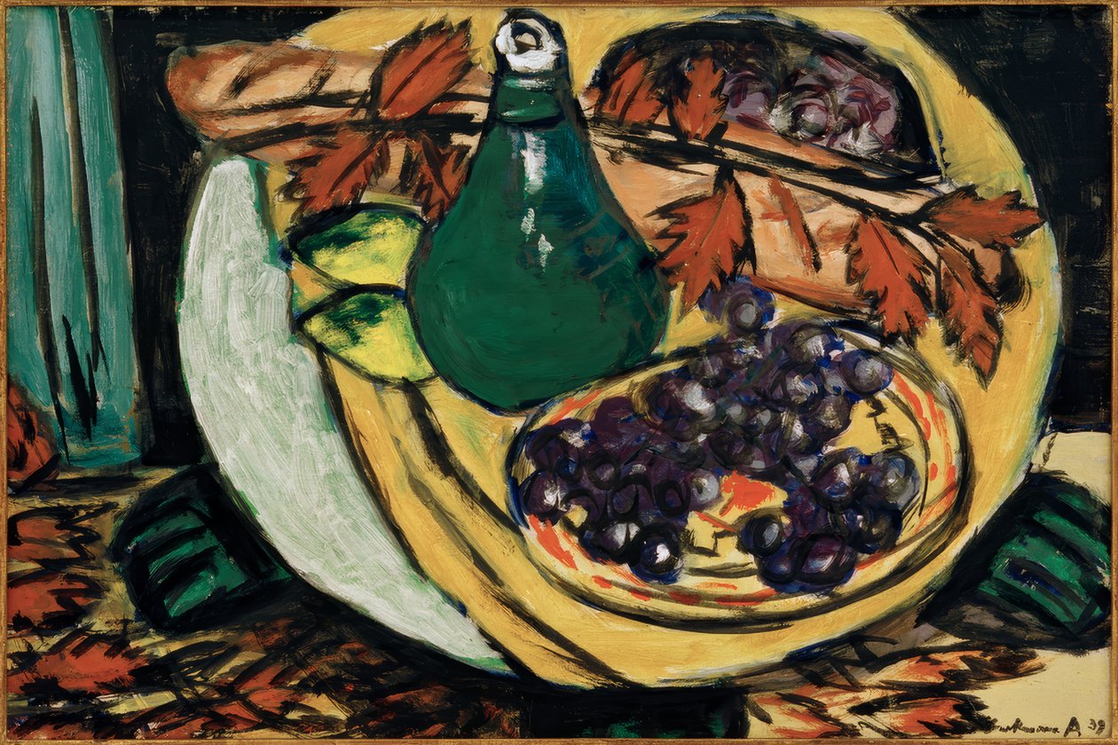 Efterårsstilleben med druer af Max Beckmann