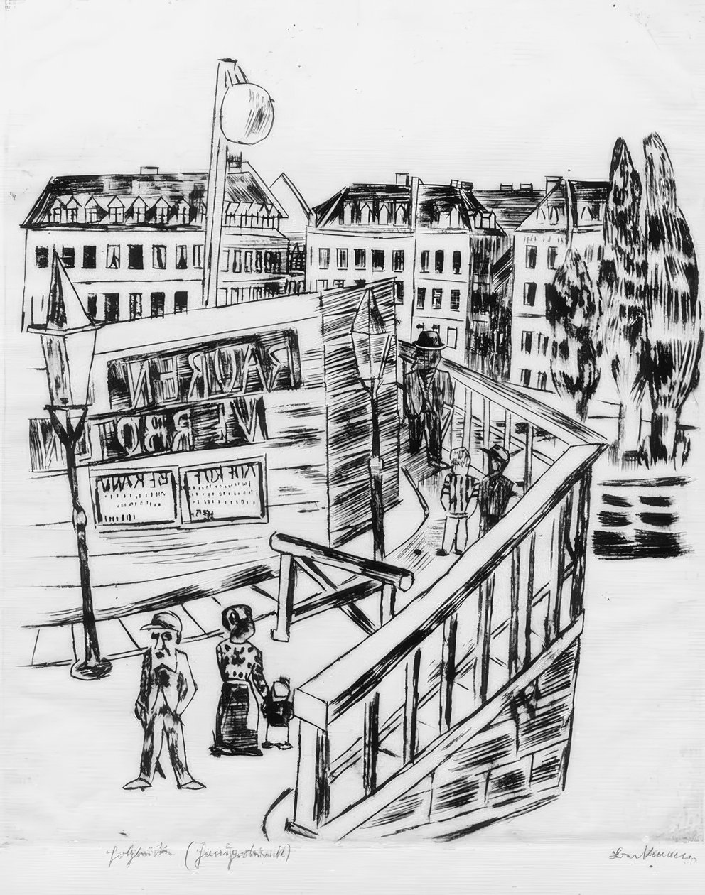 Træbro af Max Beckmann