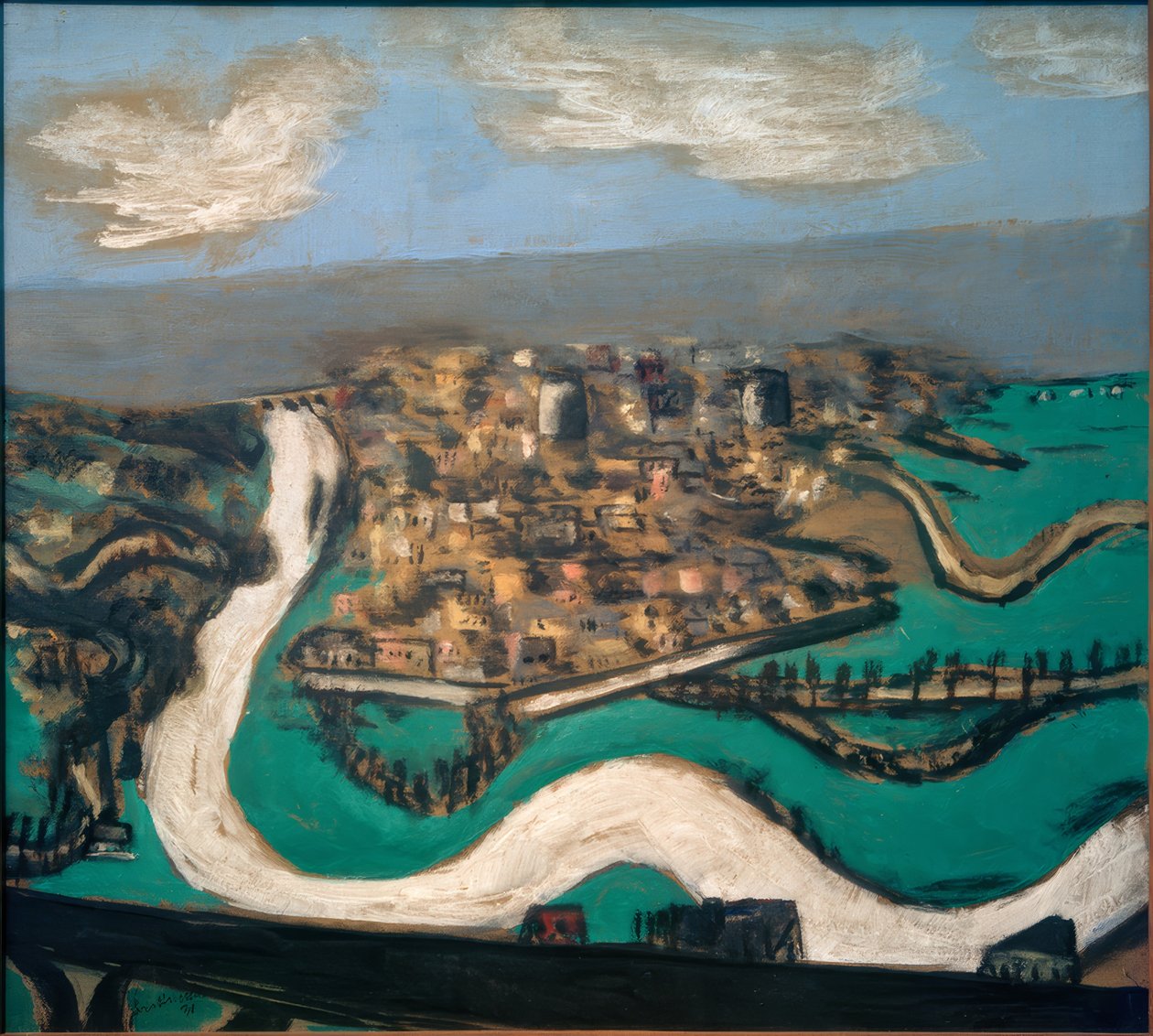 Landskab nær Saint-Germain af Max Beckmann