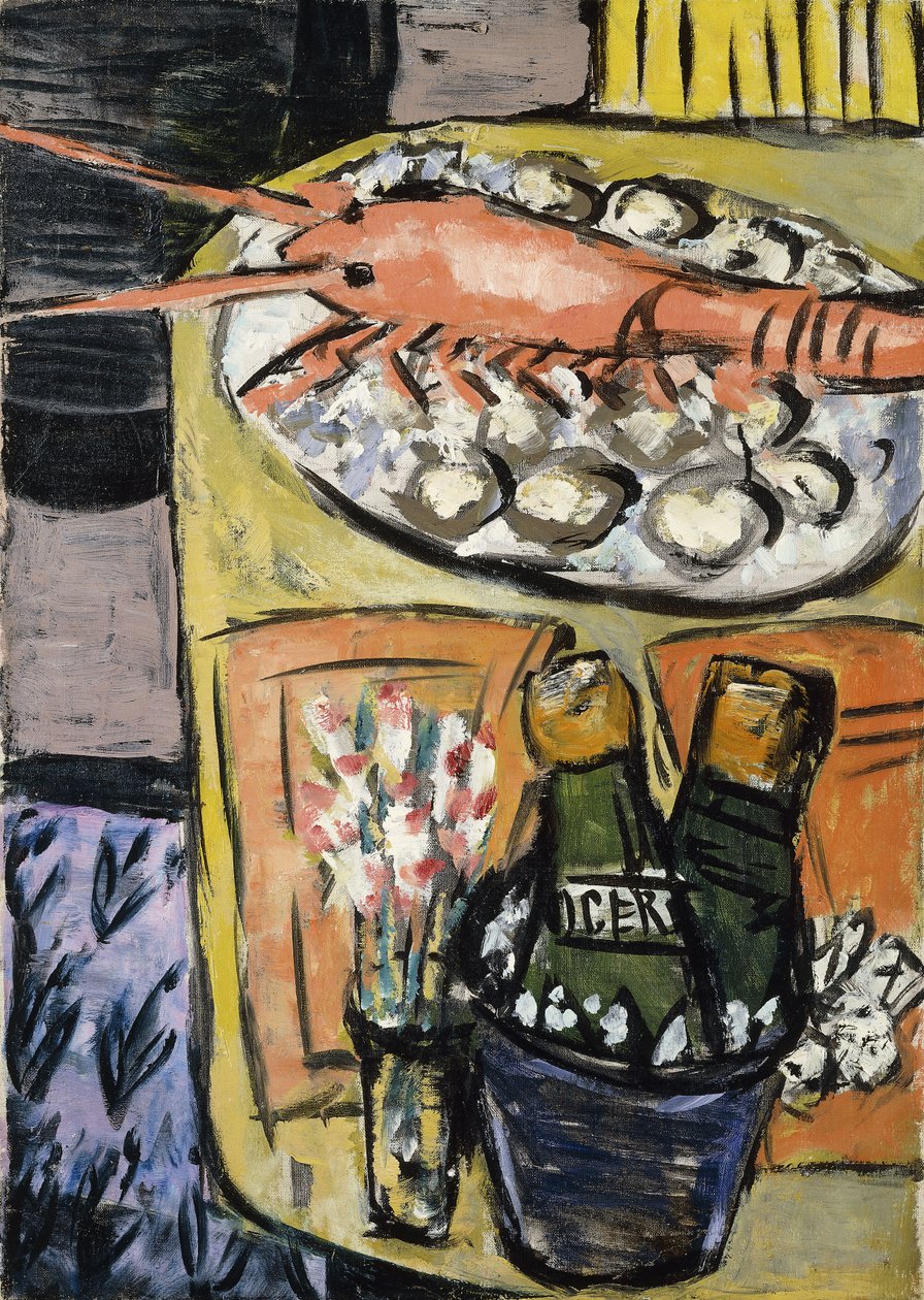 Hummer Stilleben; Hummerstilleben af Max Beckmann