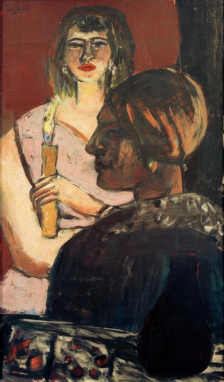 Quappi og indianere af Max Beckmann