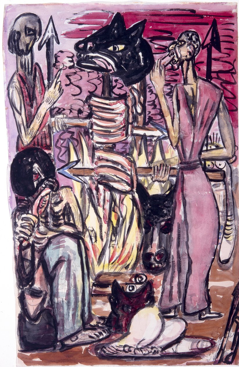 Offermåltid af Max Beckmann