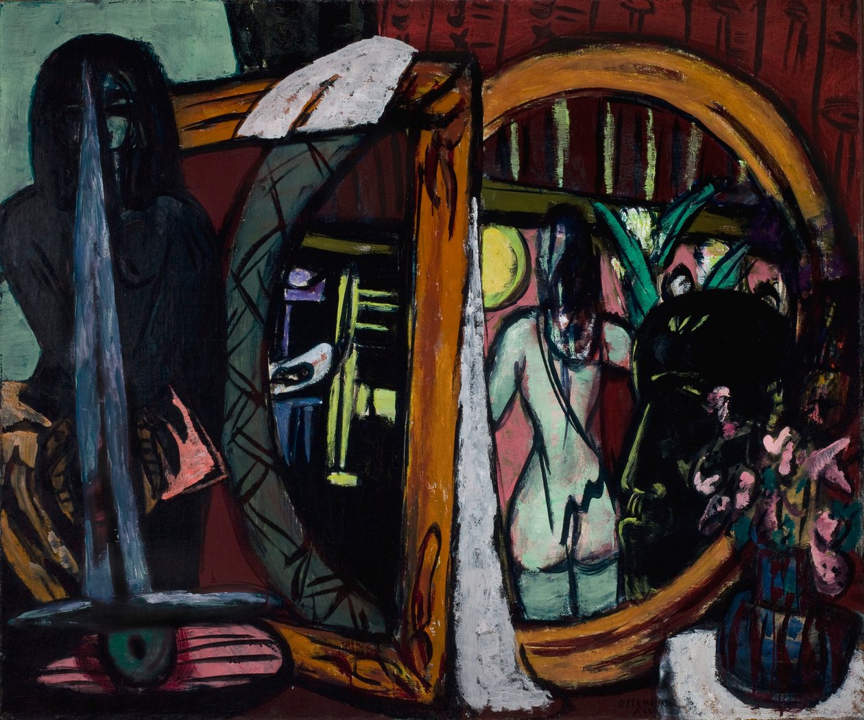 Billedhuggeratelier af Max Beckmann
