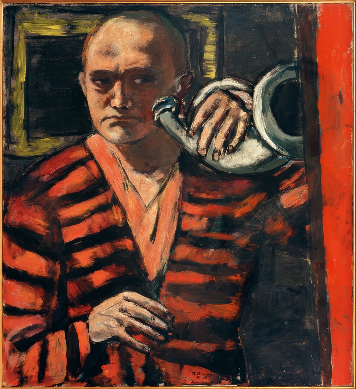 Selvportræt med horn af Max Beckmann