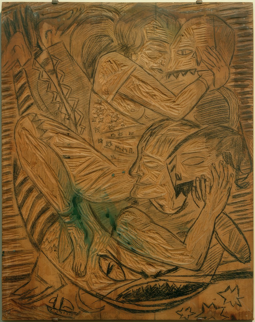 Selvportræt med Naïla som cirkusartist af Max Beckmann