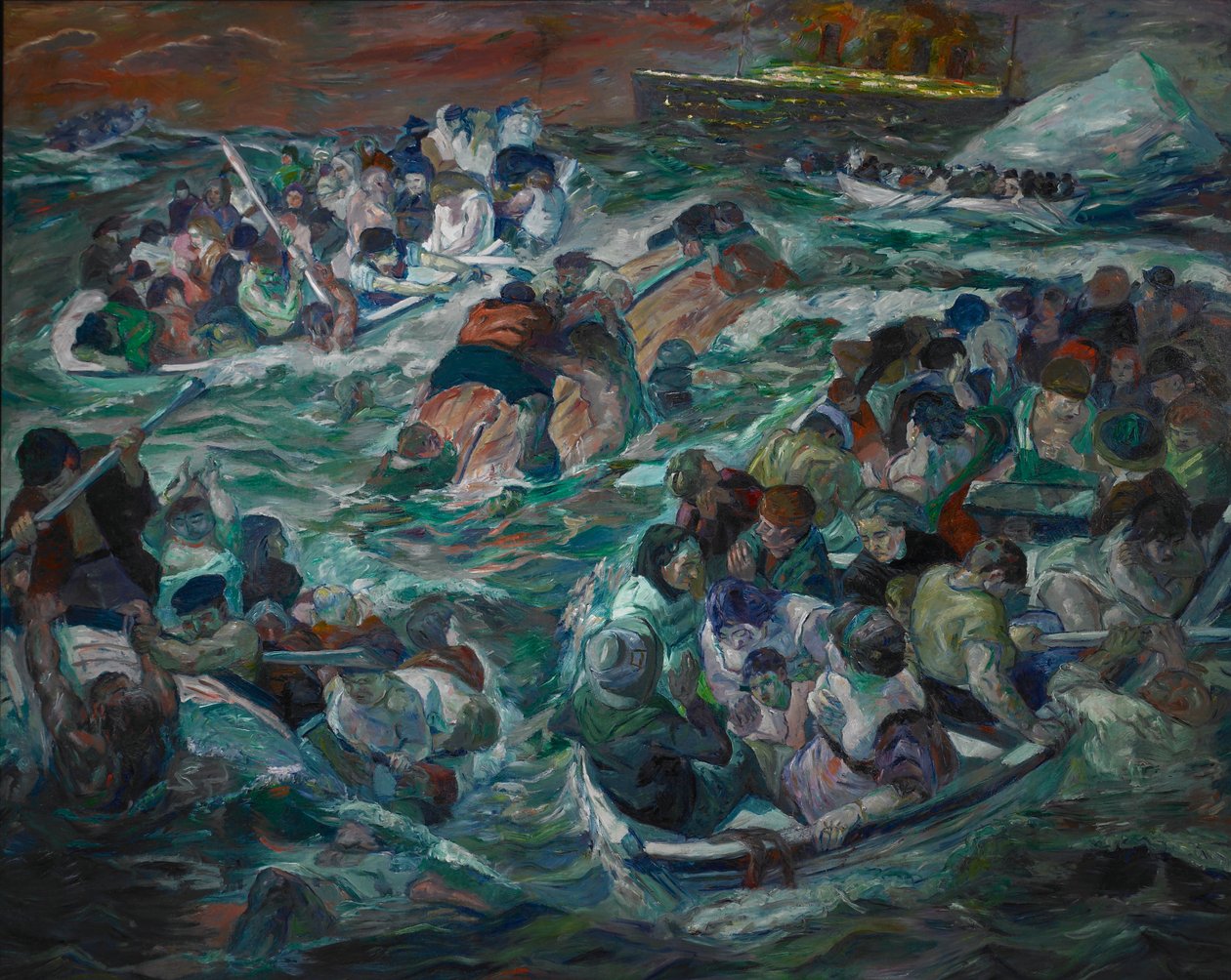 Titanics forlis af Max Beckmann