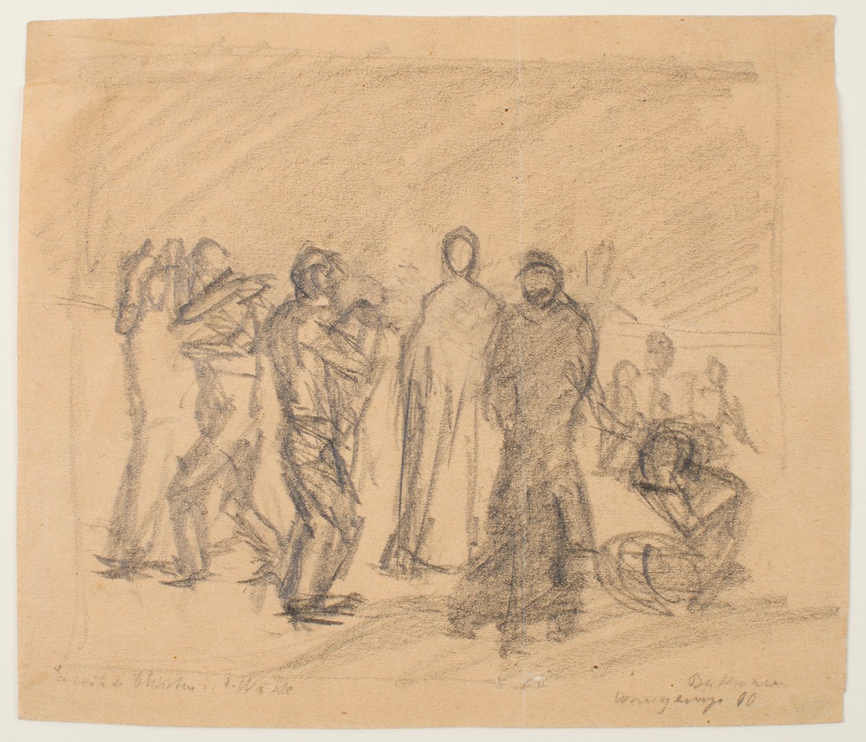 Skitse for Kristus i ørkenen af Max Beckmann