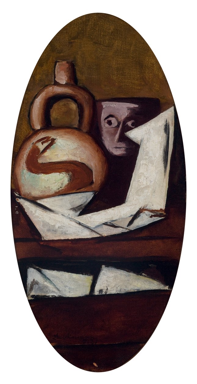 Stilleben (med mexicansk figur) af Max Beckmann