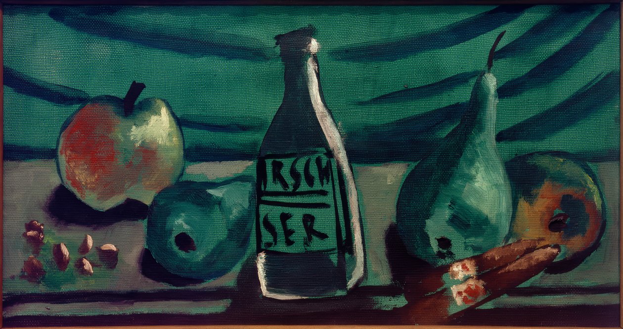 Stilleben med æble og pære af Max Beckmann