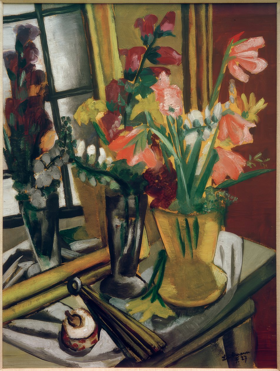 Stilleben med et spejl af Max Beckmann