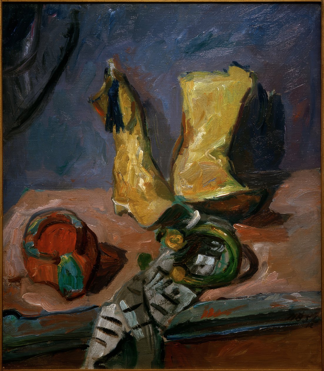 Stilleben med gule støvler af Max Beckmann