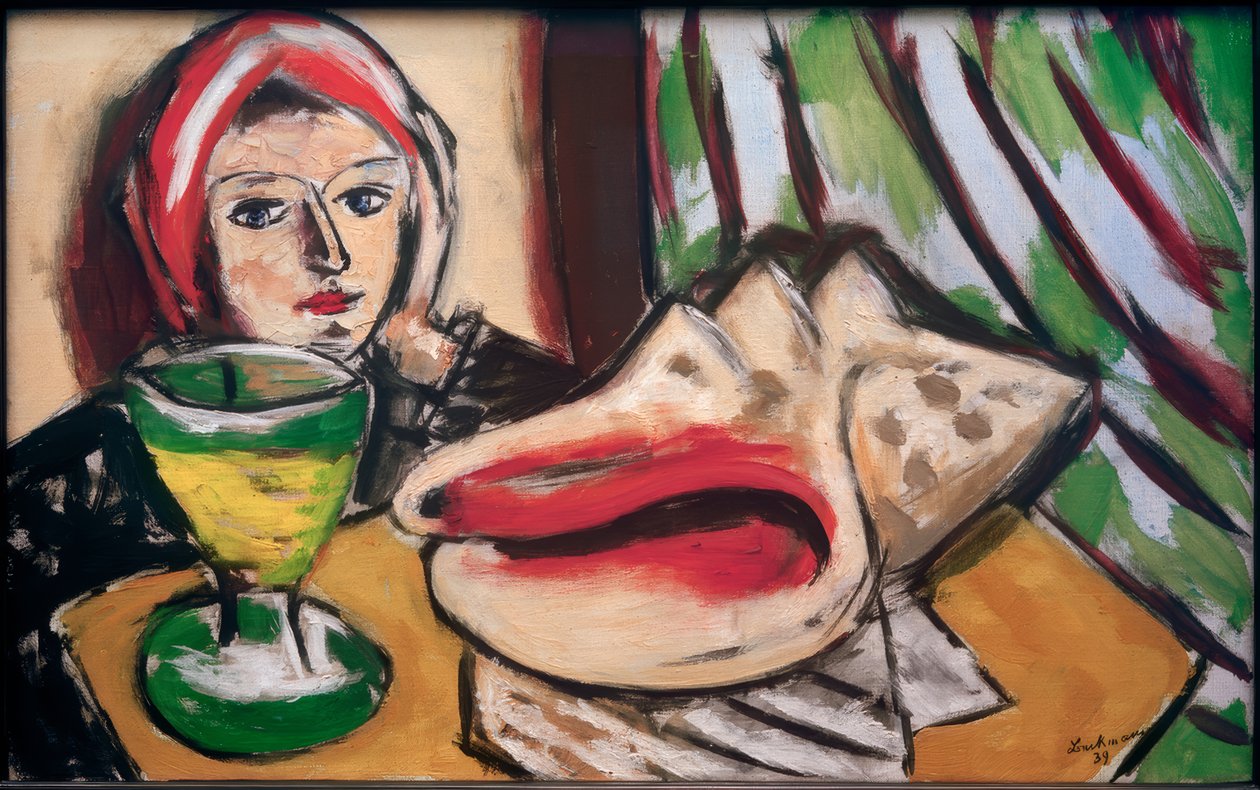 Stilleben med en stor muslingeskal af Max Beckmann