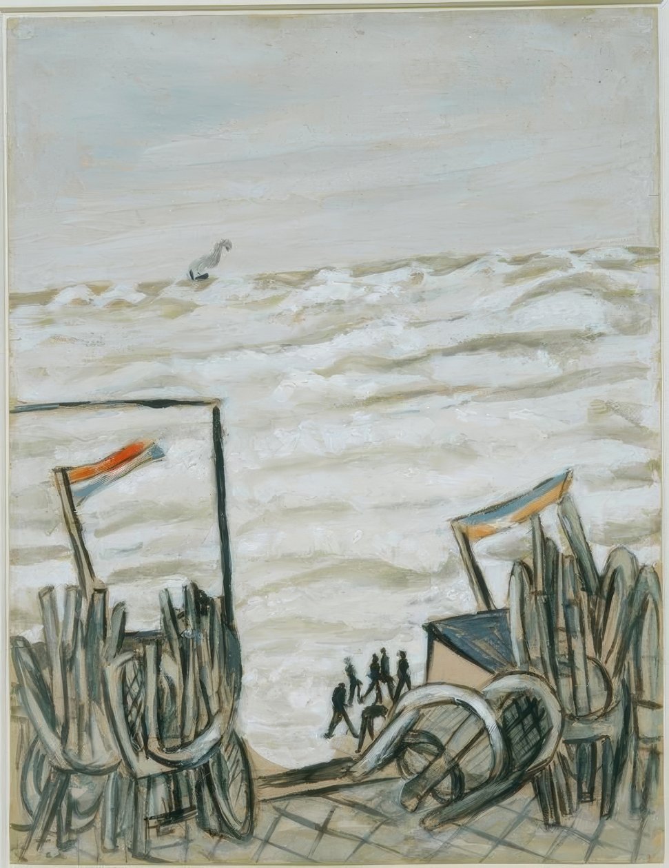 Strand ved højvande af Max Beckmann