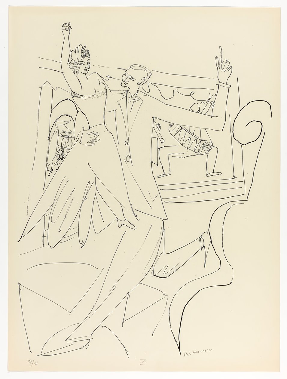 Tango, tallerken fire fra Day and Dream af Max Beckmann