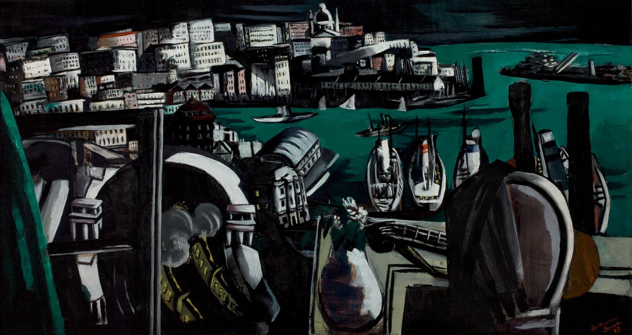 Havnen i Genova af Max Beckmann