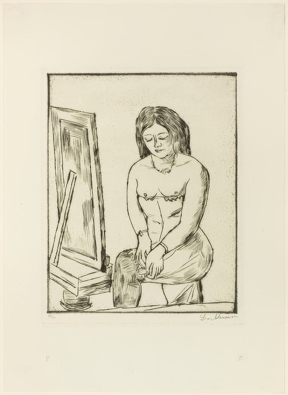 Toilette (Before the Mirror) af Max Beckmann