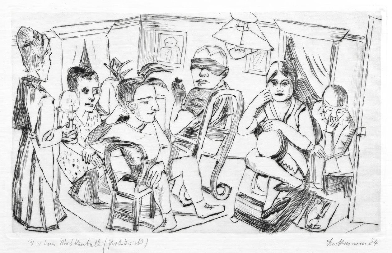 Før maskeradebal af Max Beckmann