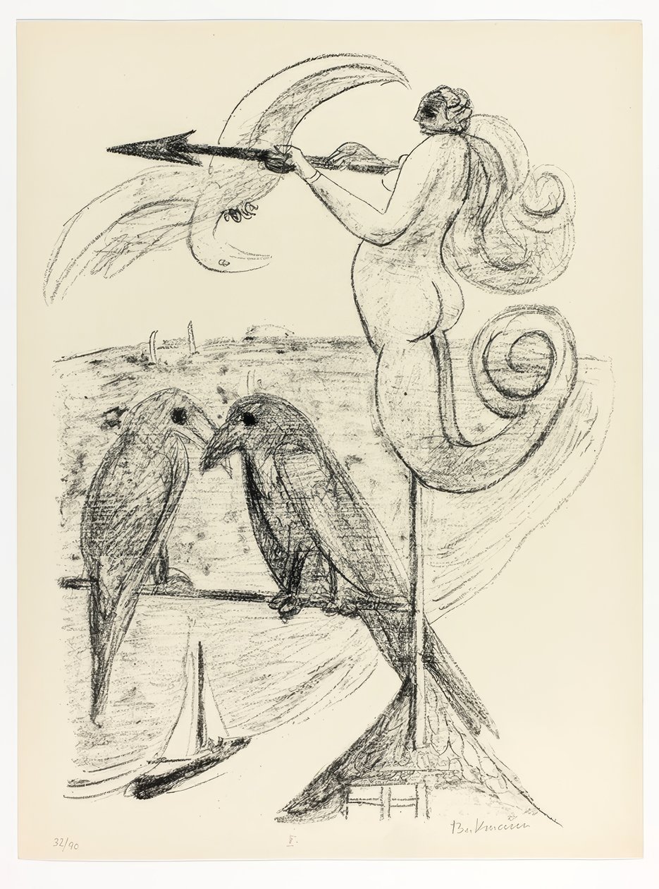 Weather-Vane, tallerken to fra Day and Dream af Max Beckmann