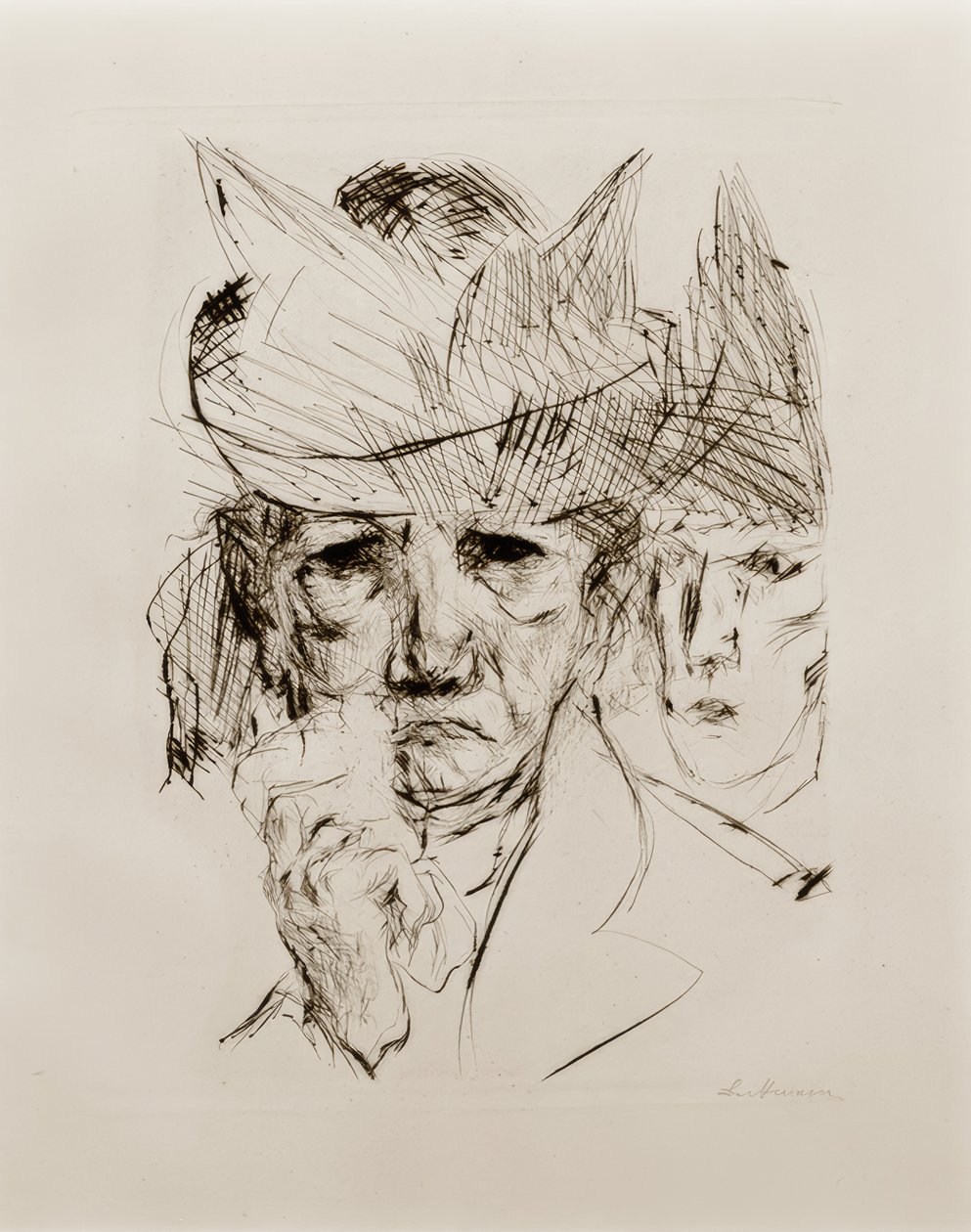 Grædende kvinde af Max Beckmann