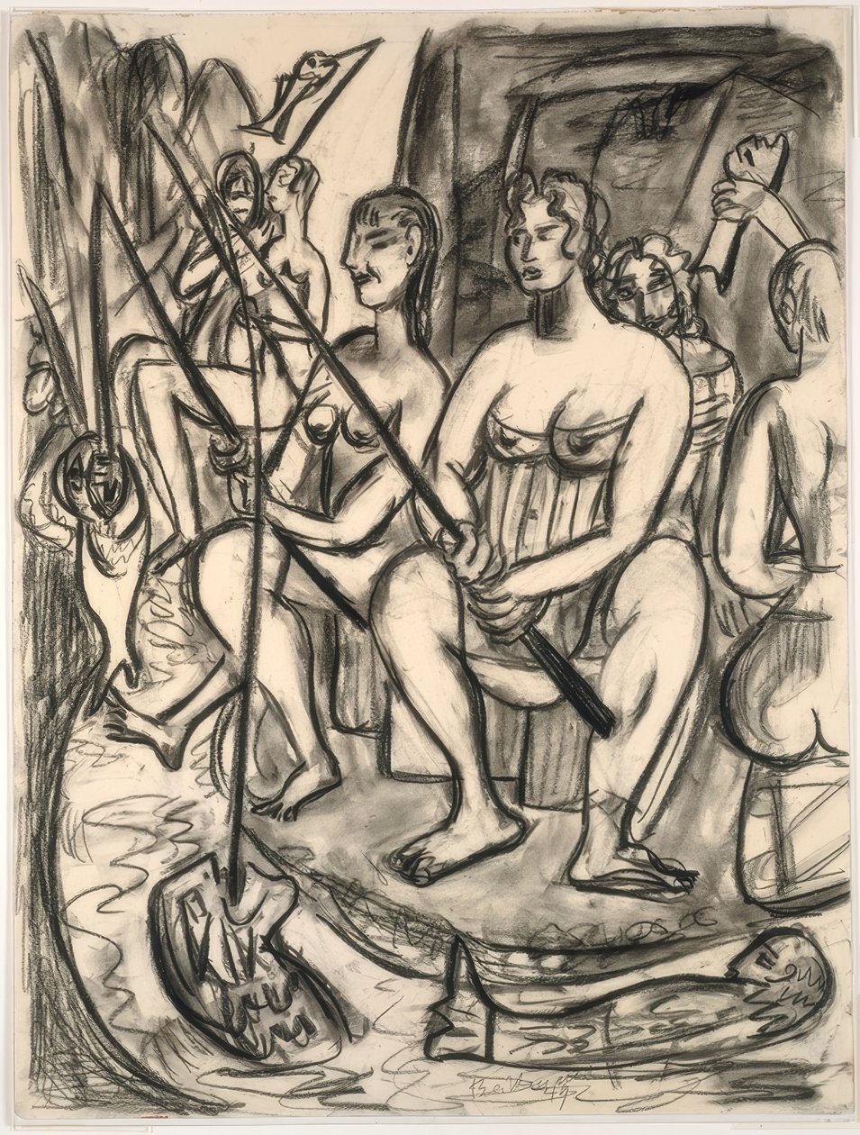 Kvinder fiskeri af Max Beckmann
