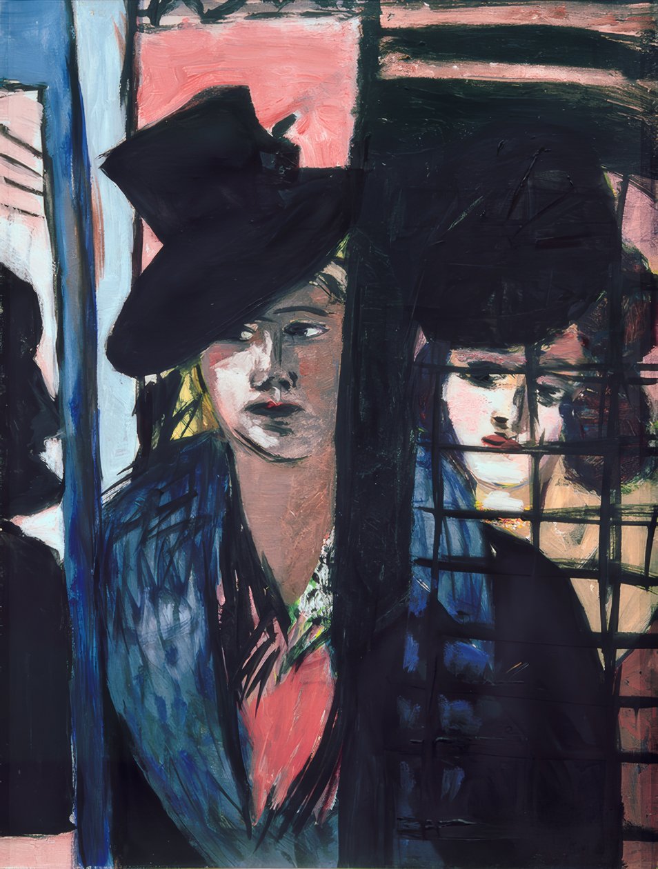To kvinder (i glasdør) af Max Beckmann