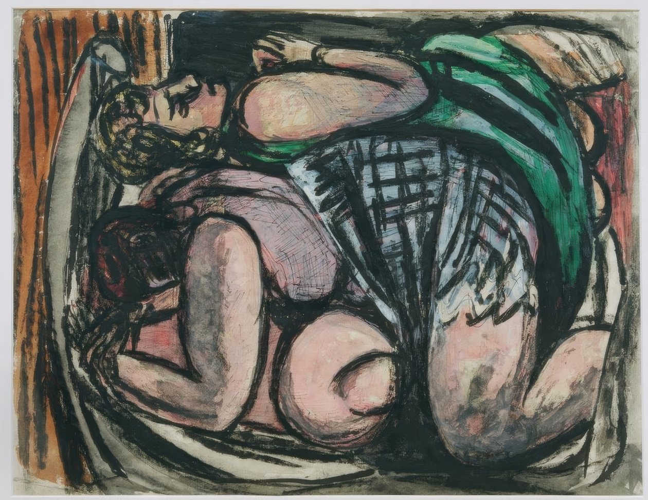 To kvinder liggende af Max Beckmann