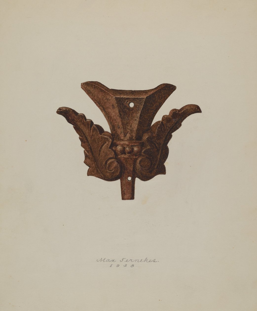 Ornamental jernblad, 1938. af Max Fernekes