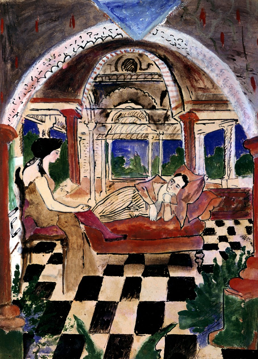 Apollinaire og hans muse, c1900-1944 af Max Jacob