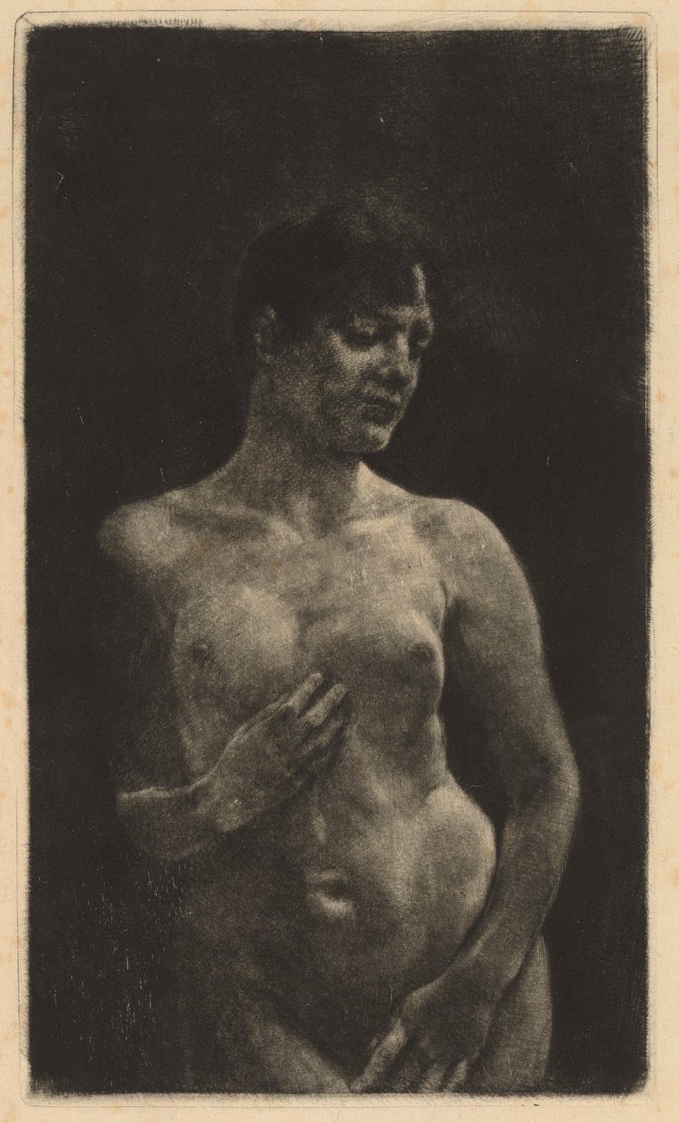 En stående nøgen, 1891. af Max Klinger