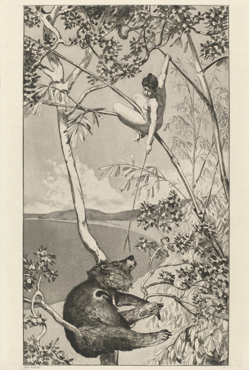 Bjørn og alf: pl.1 af Max Klinger