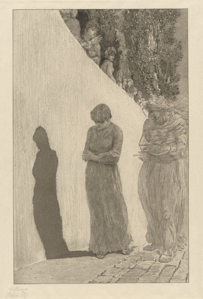 Vanære Schande: pl. 9, 1878. af Max Klinger