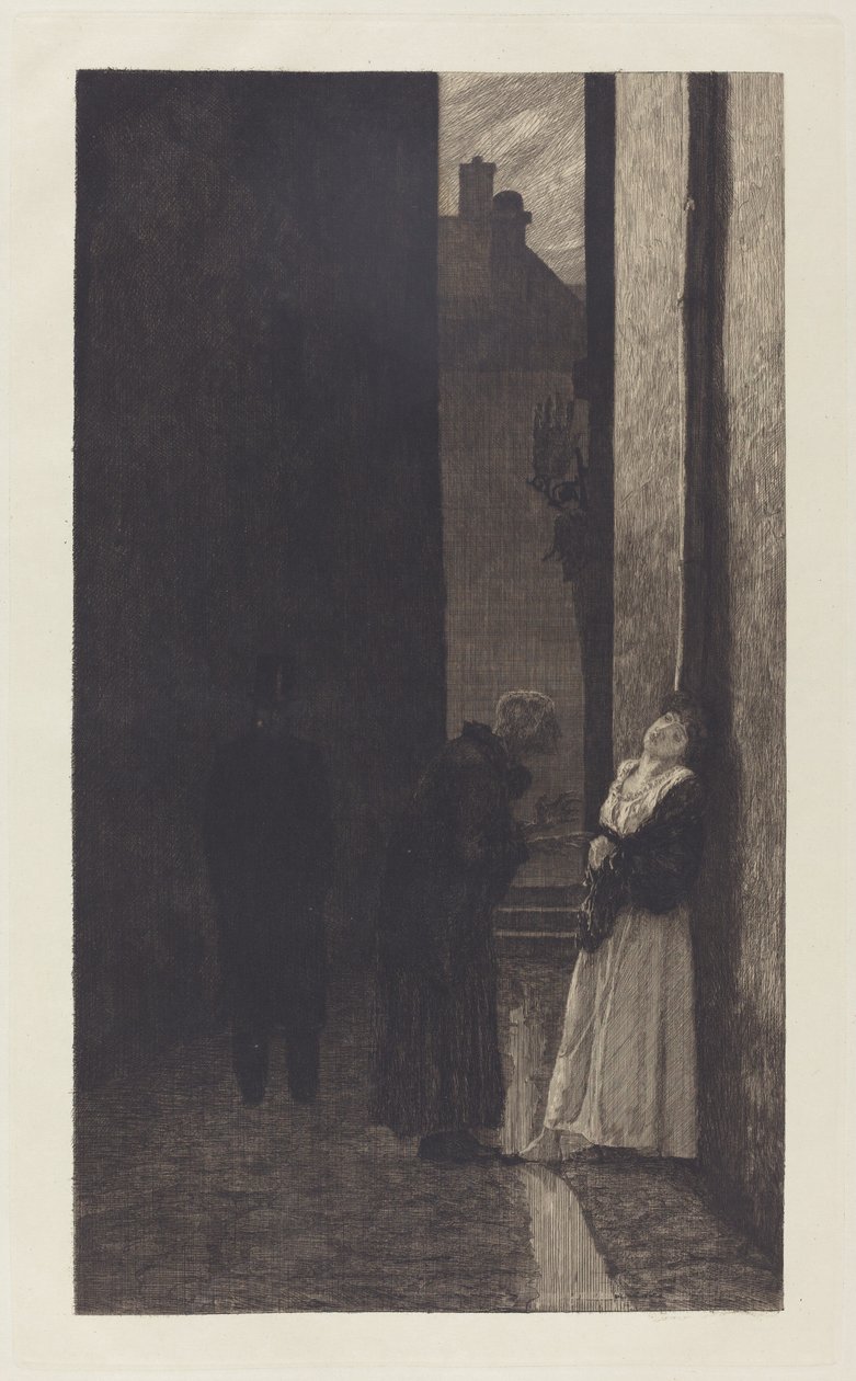Et skridt et skridt, 1883. af Max Klinger