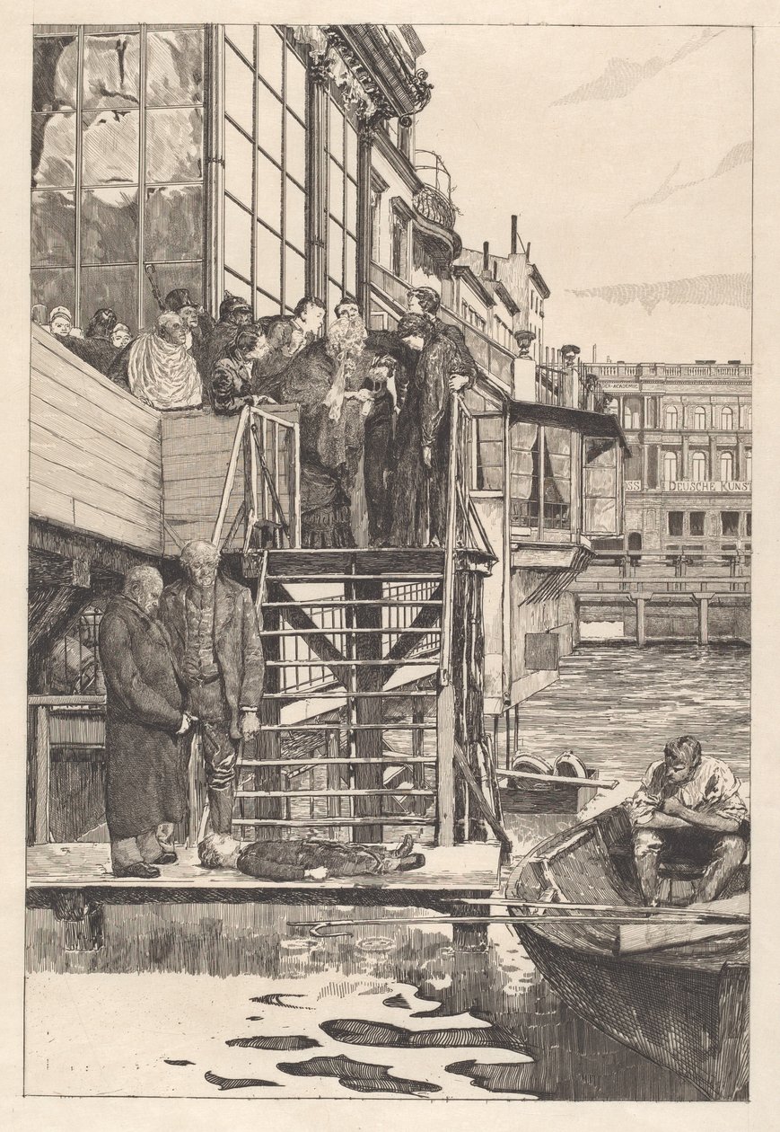 En mor, 1882. af Max Klinger